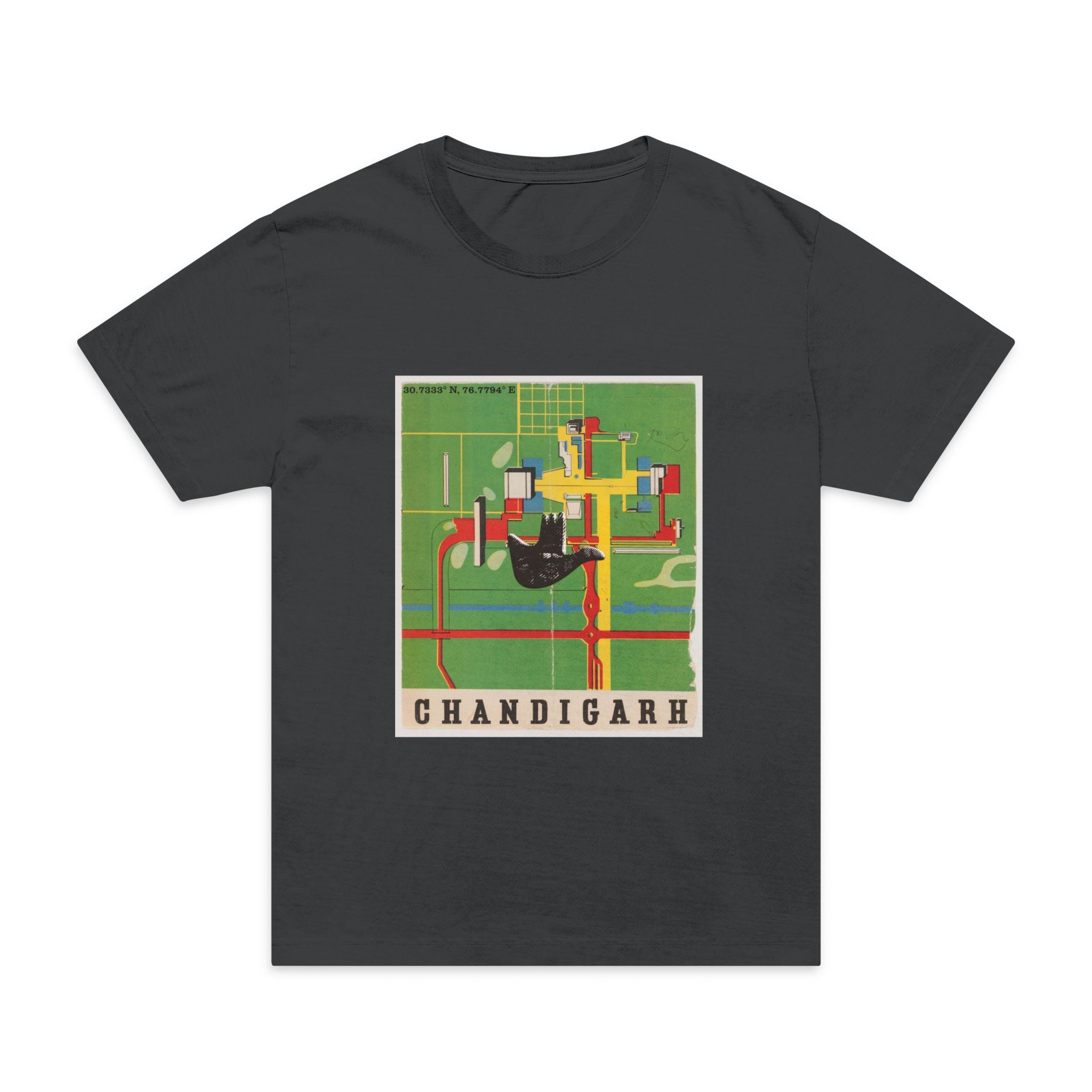Chandigarh Modernist Grid Tee — Architectural Streetwear