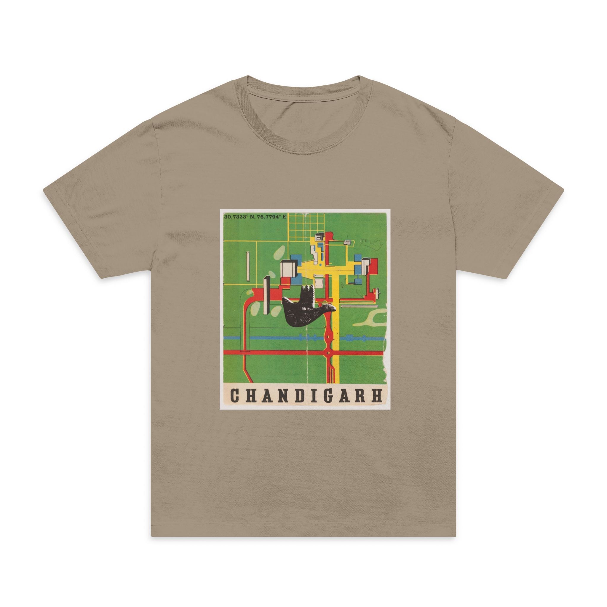 Chandigarh Modernist Grid Tee — Architectural Streetwear