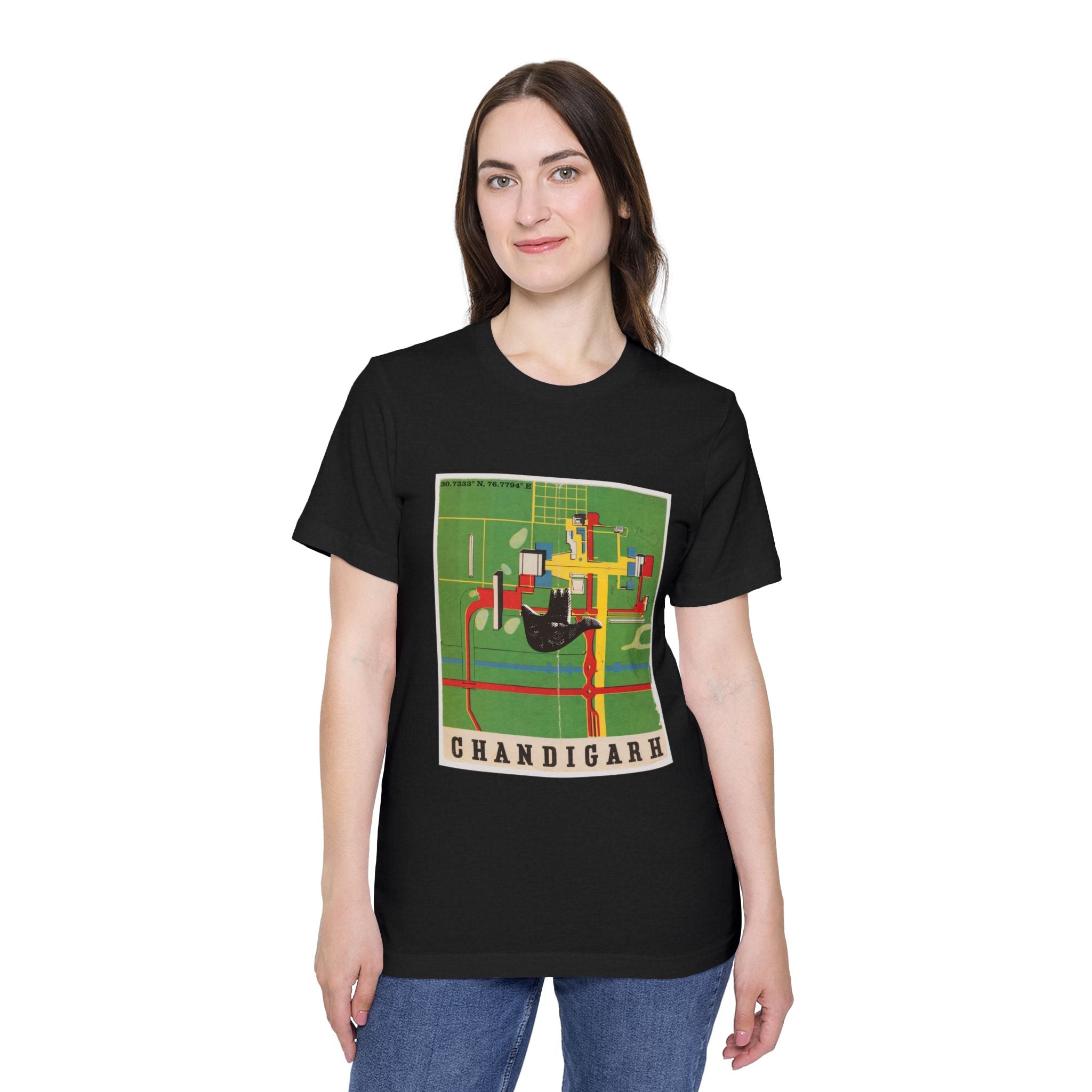 Chandigarh Modernist Grid Tee — Architectural Streetwear