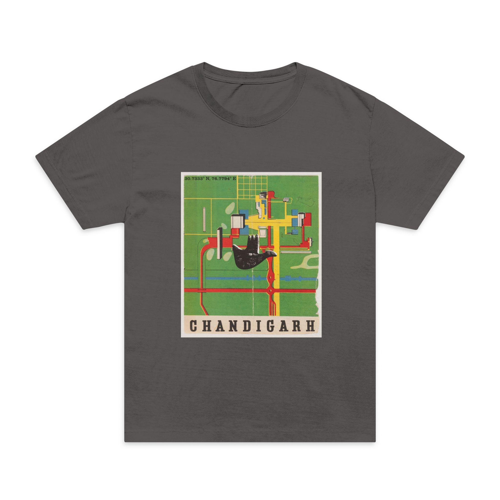 Chandigarh Modernist Grid Tee — Architectural Streetwear